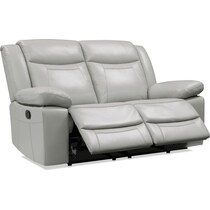 duval gray manual reclining loveseat   