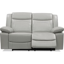 duval gray manual reclining loveseat   