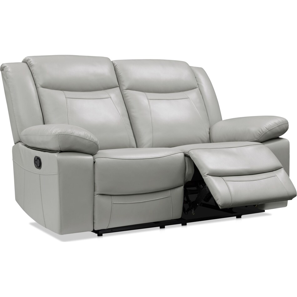 duval gray manual reclining loveseat   