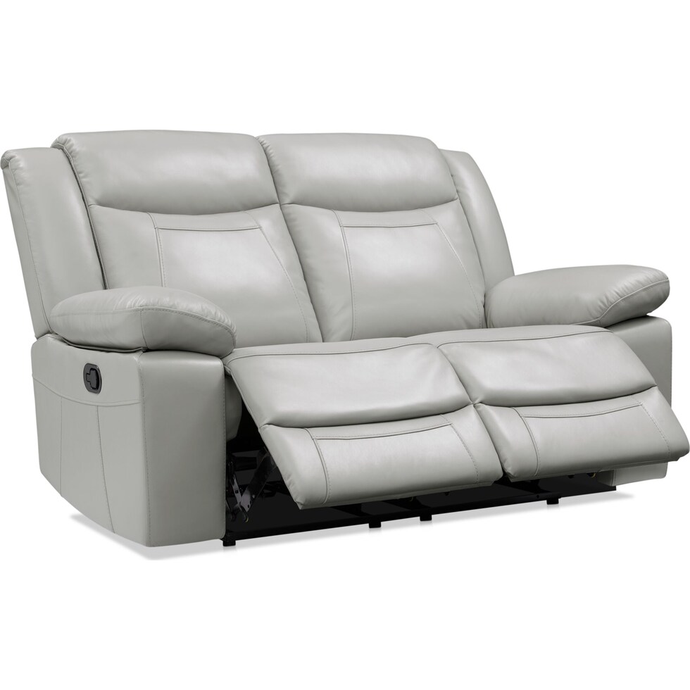duval gray manual reclining loveseat   
