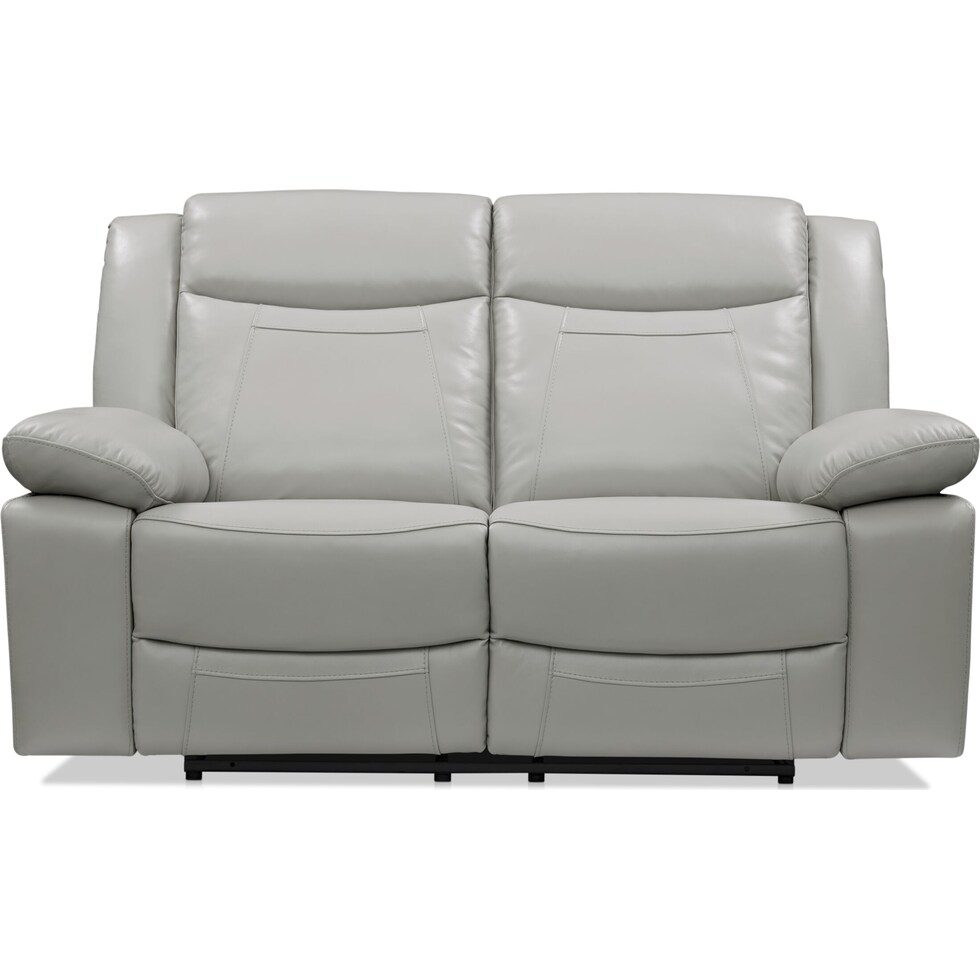 duval gray manual reclining loveseat   
