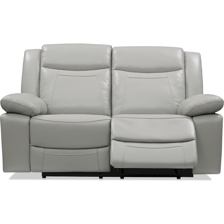 duval gray manual reclining loveseat   