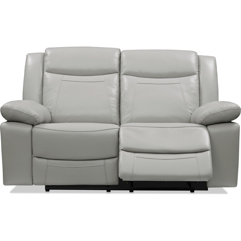 duval gray manual reclining loveseat   