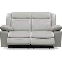 duval gray manual reclining loveseat   