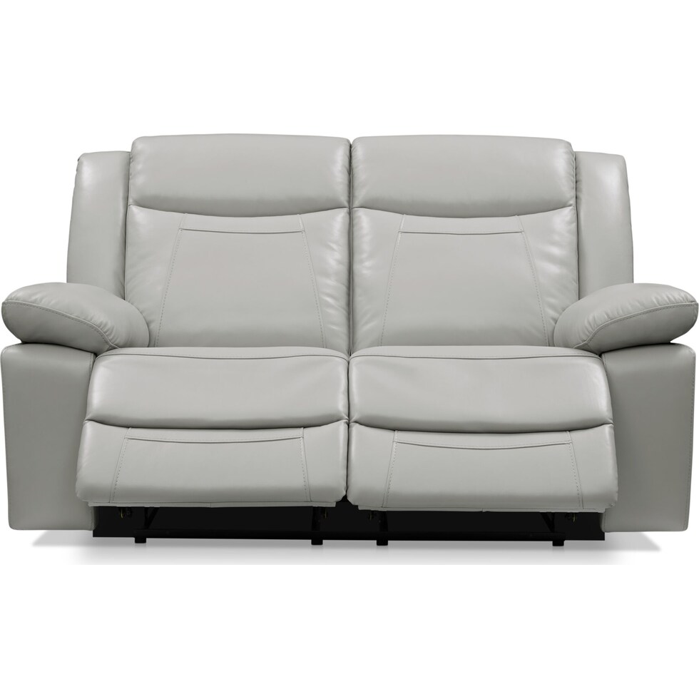 duval gray manual reclining loveseat   