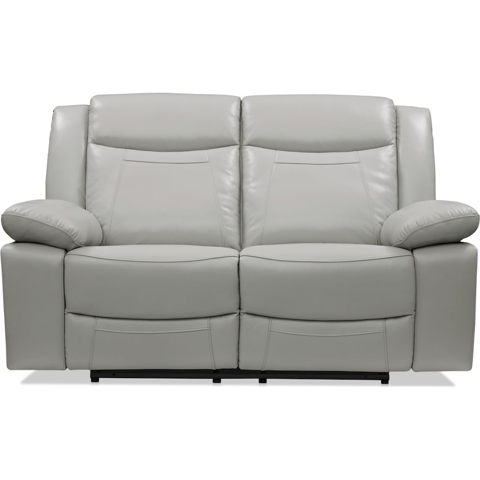 duval gray power reclining loveseat   