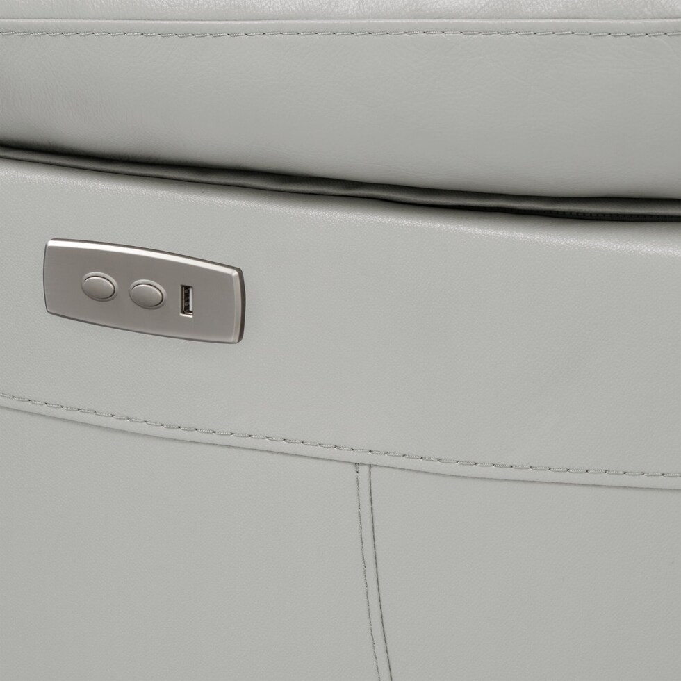 duval gray power reclining loveseat   