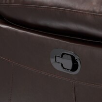 duval light brown manual reclining sofa   