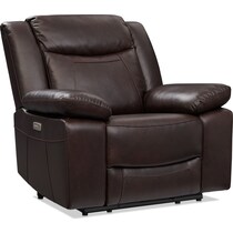 duval light brown power recliner   