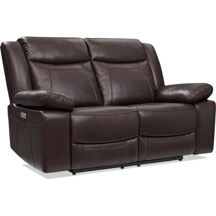 Duval Power Reclining Loveseat - Brown