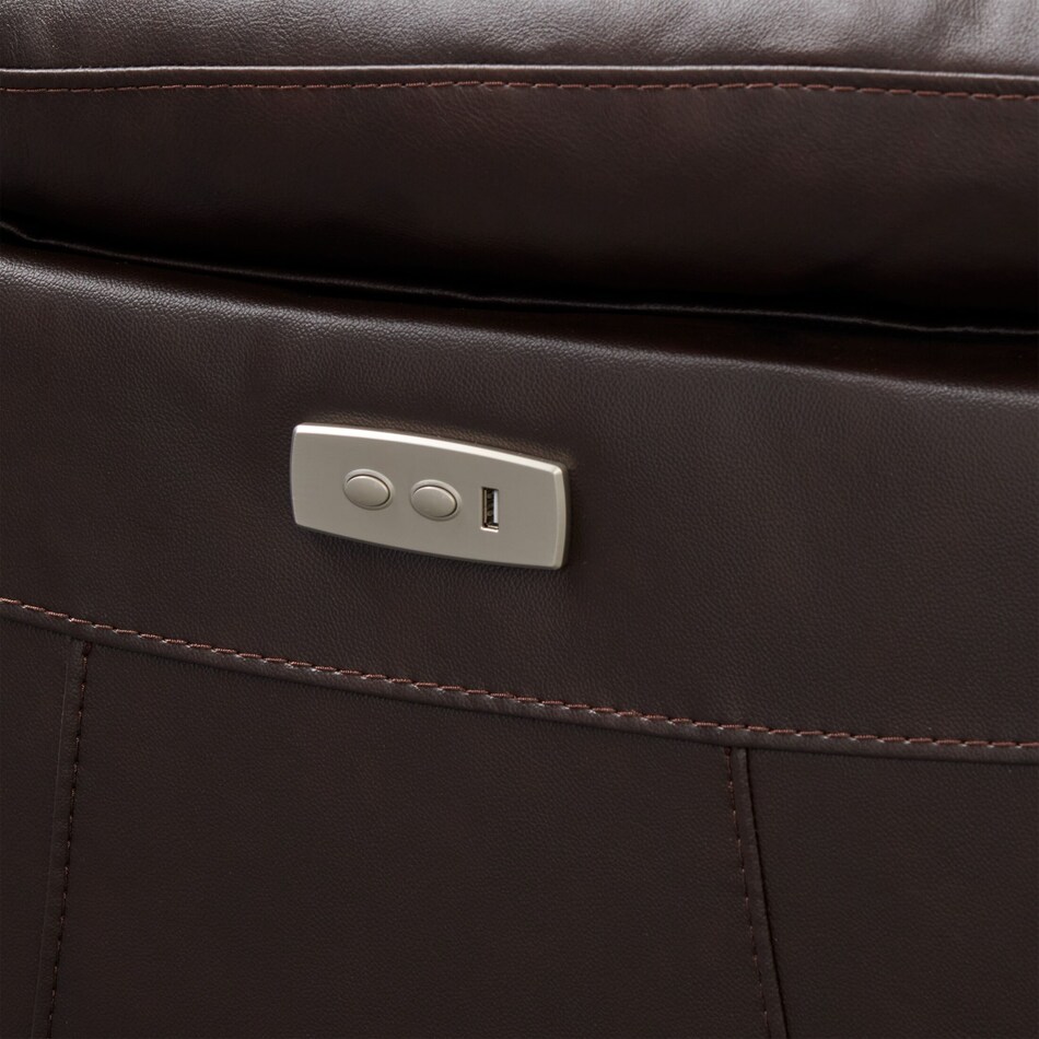 duval light brown power reclining loveseat   