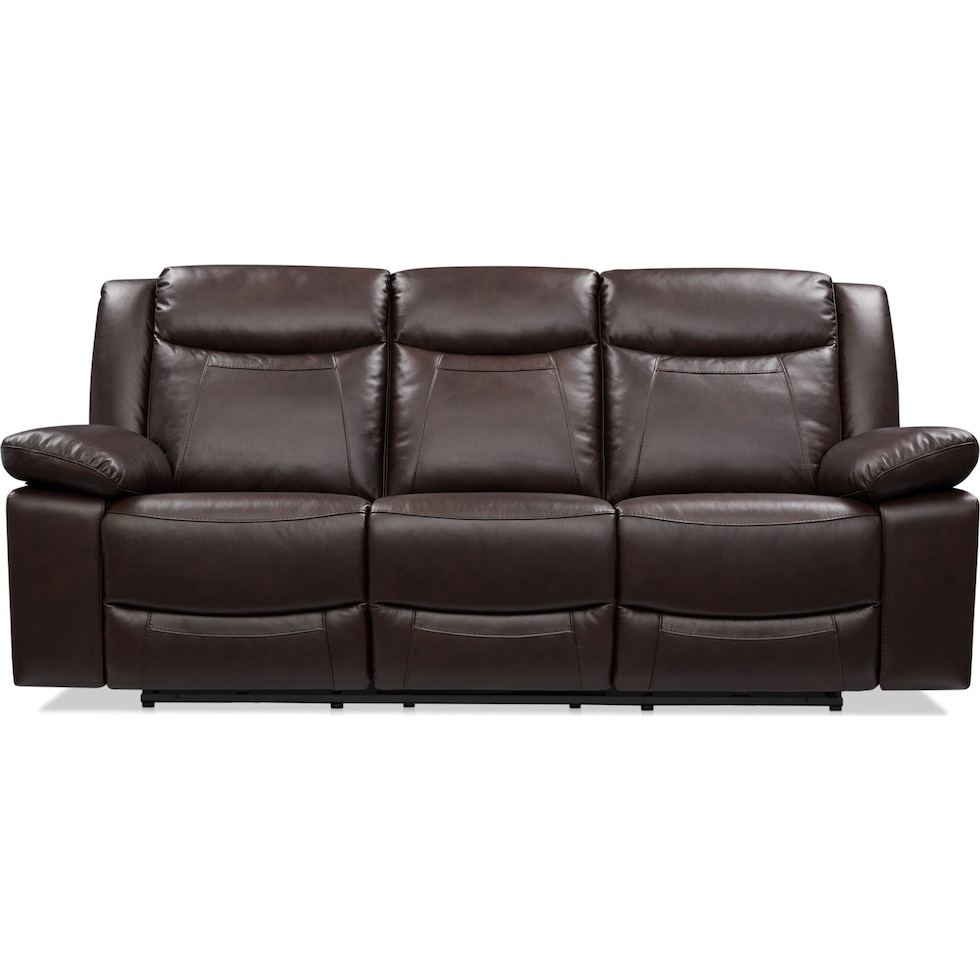 duval light brown power reclining sofa   