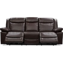 duval light brown power reclining sofa   
