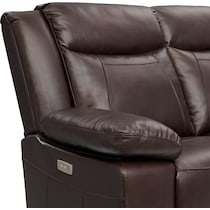 duval light brown power reclining sofa   
