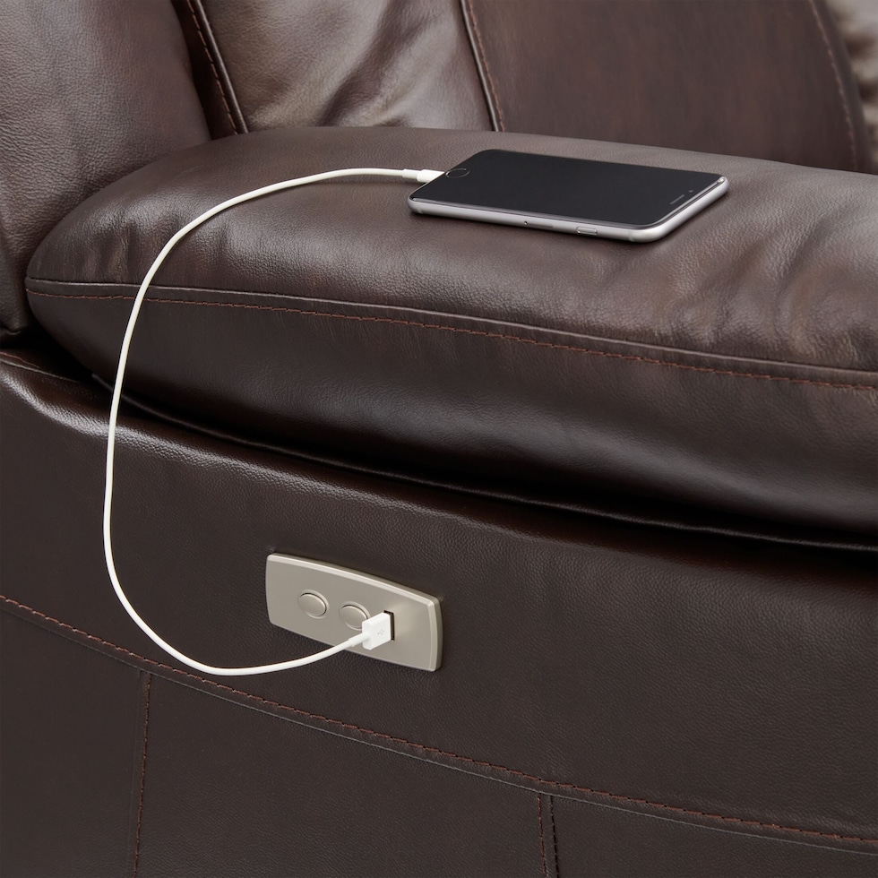 duval light brown power reclining sofa   