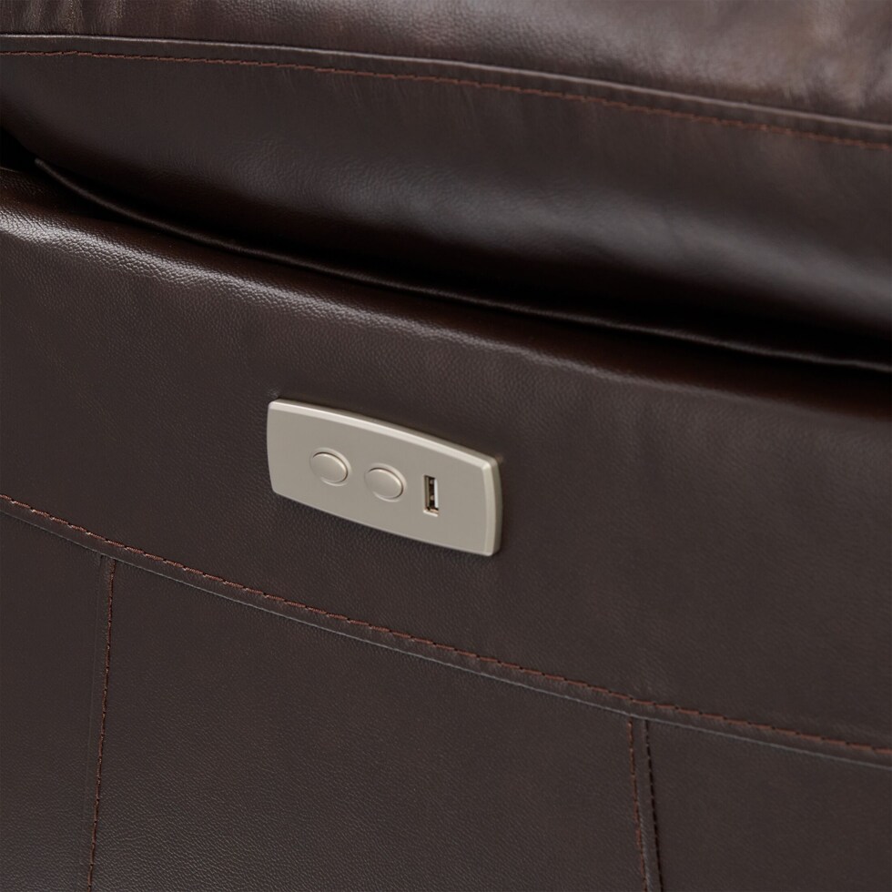 duval light brown power reclining sofa   