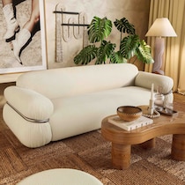 dyanne cream boucle sofa   