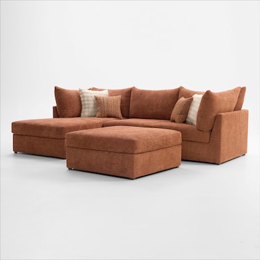 Dylan 2-Piece Sectional with Chaise and Ottoman