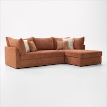 dylan orange sectional   