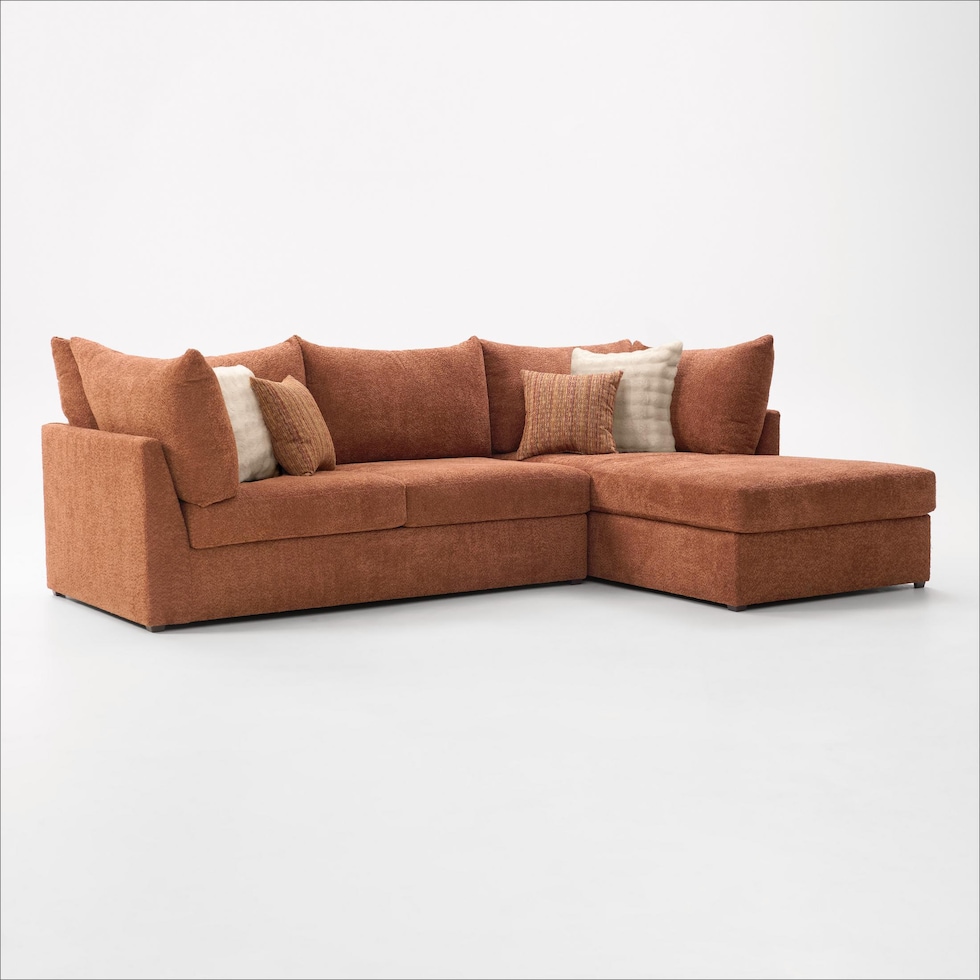 dylan orange sectional   