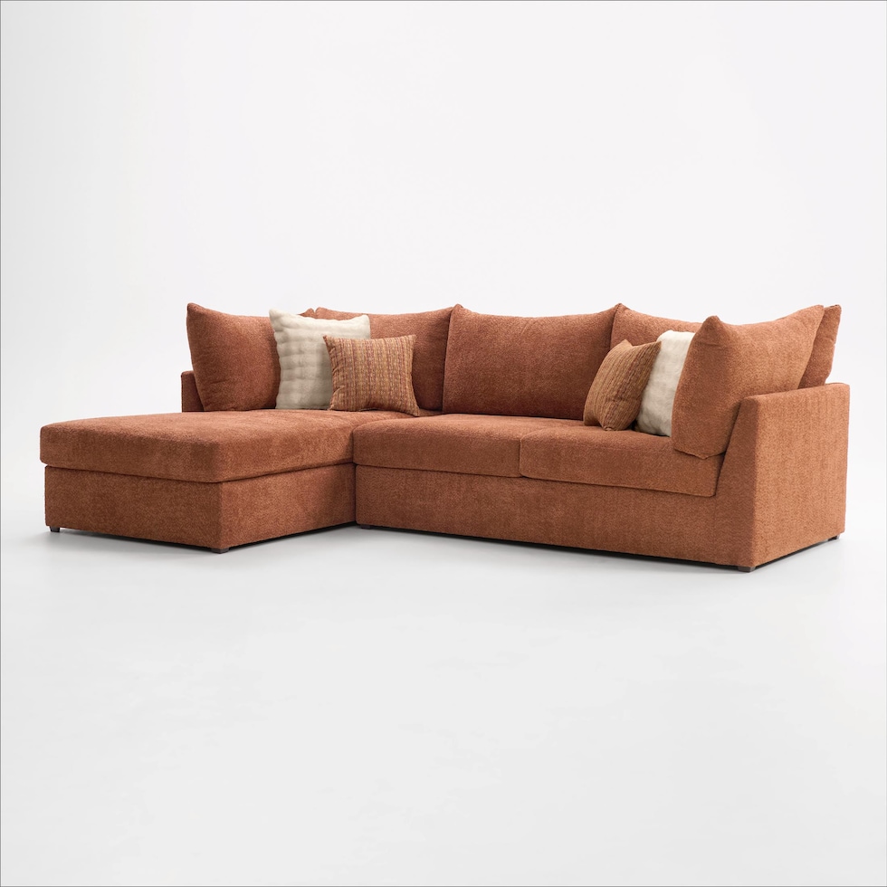 dylan orange sectional   
