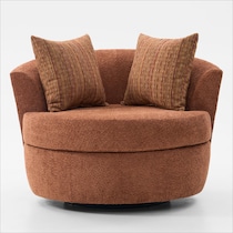 dylan orange swivel chair   