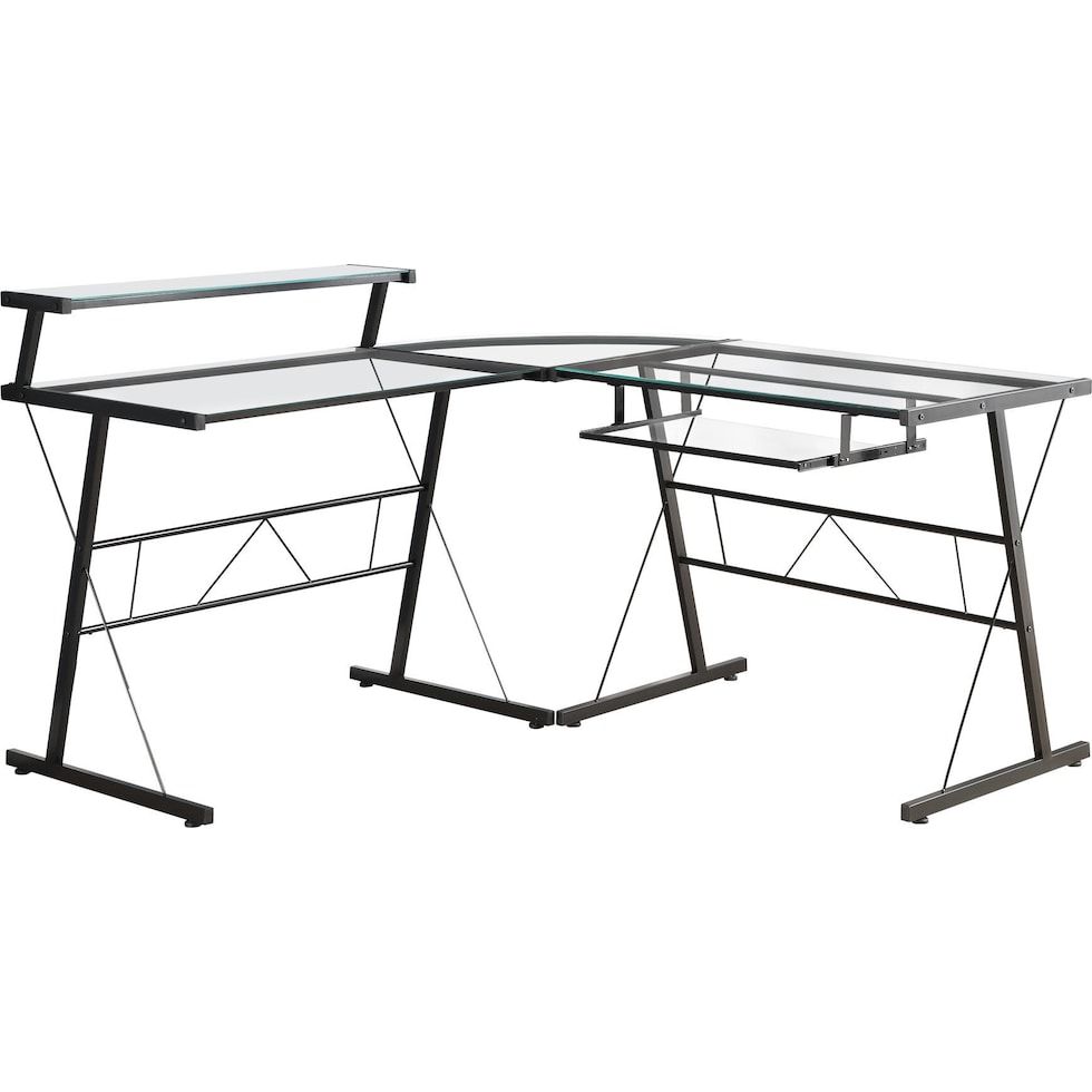 earnest glass desk   