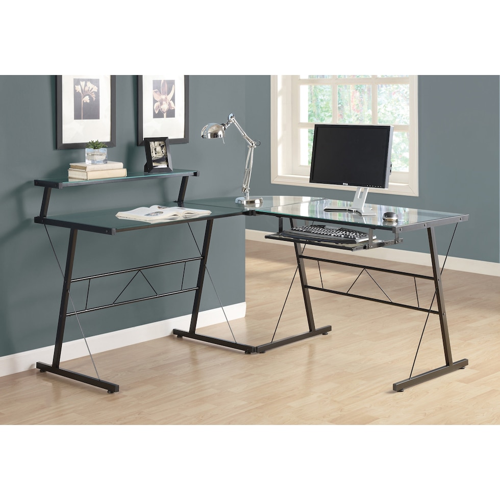 earnest glass desk   
