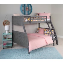 easton gray twin over full bunk bed   