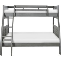 easton gray twin over full bunk bed   