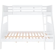 easton white twin over full bunk bed   