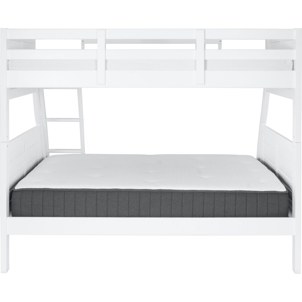 easton white twin over full bunk bed   