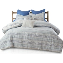 eastyn blue full queen bedding set   
