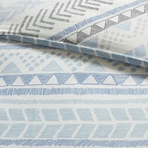 eastyn blue full queen bedding set   