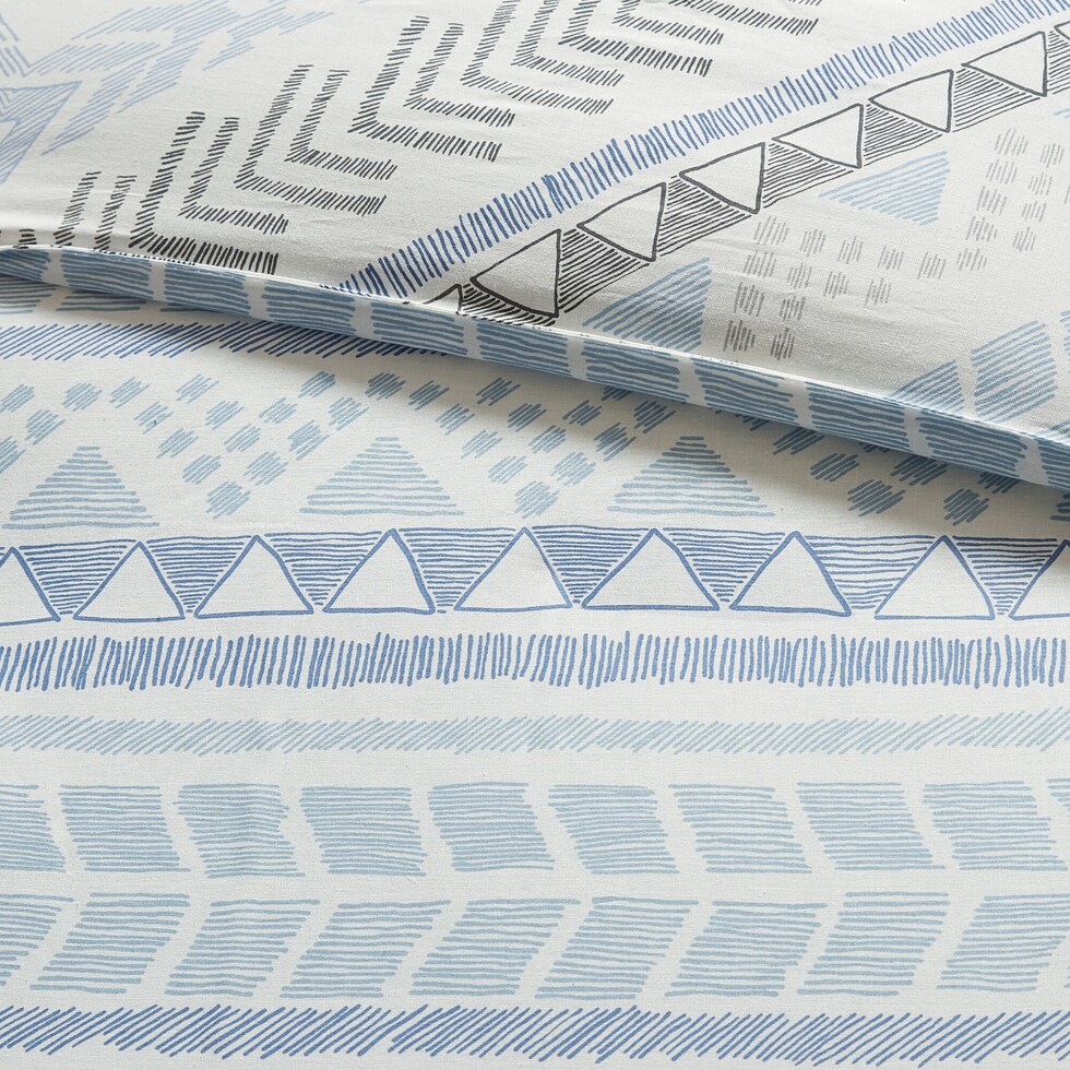 eastyn blue full queen bedding set   