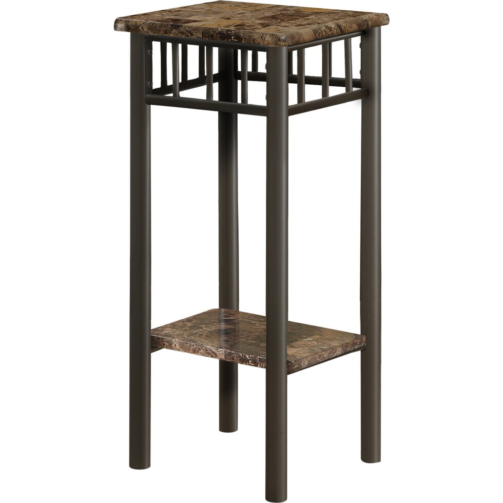 ebba dark brown end table   