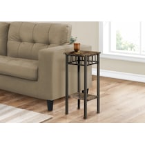 ebba dark brown end table   