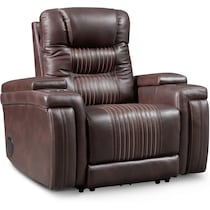 echo dark brown power recliner   