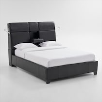 eclipse black queen bed   