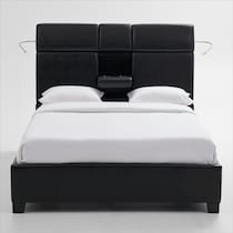 eclipse black queen bed   