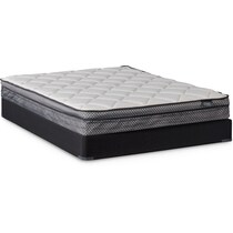 eden white queen mattress split foundation set   