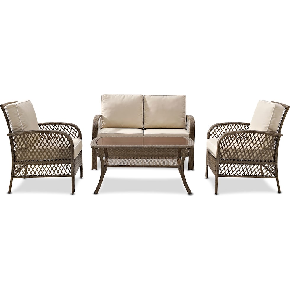 edenton brown outdoor loveseat set   