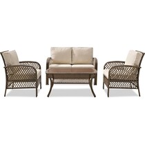 edenton gray outdoor loveseat set   