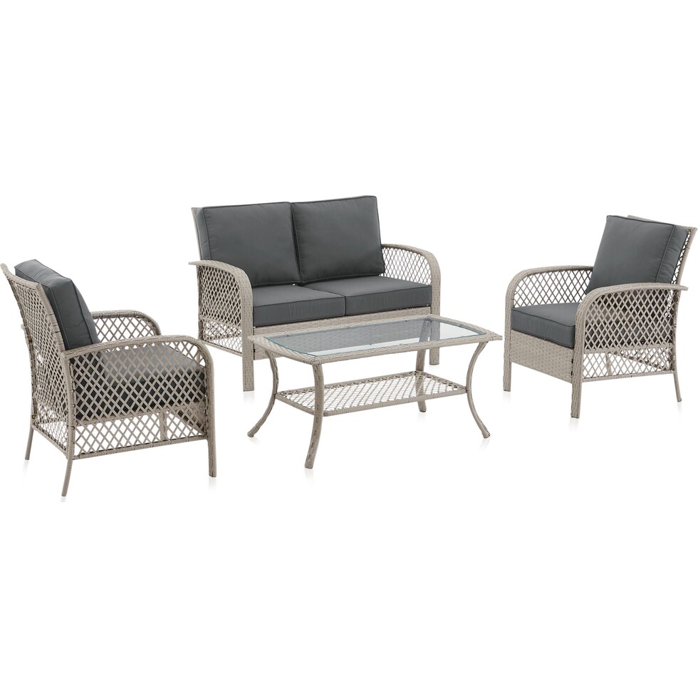 edenton gray outdoor loveseat set   