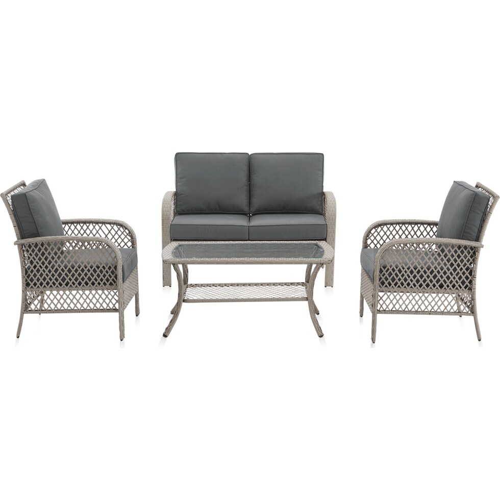 edenton gray outdoor loveseat set   