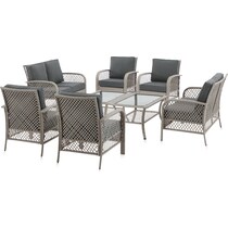 edenton gray outdoor loveseat set   