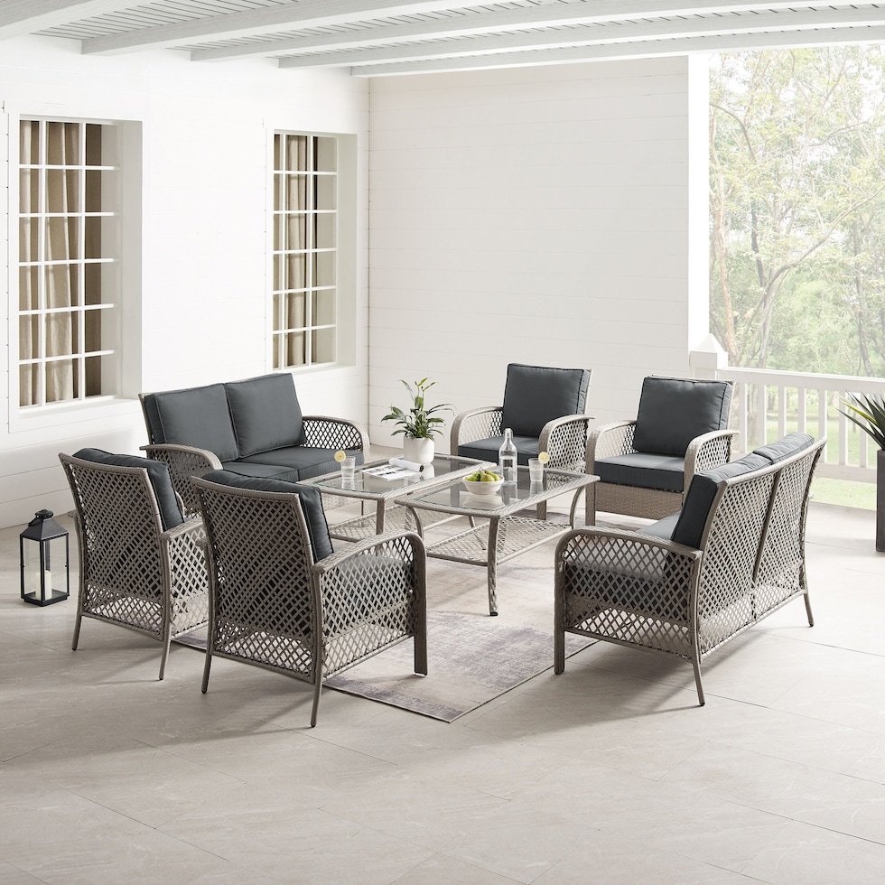 edenton gray outdoor loveseat set   