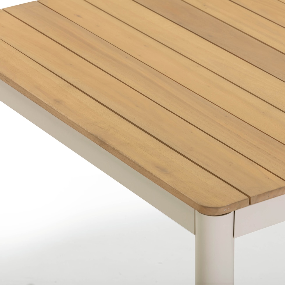 edgartown light brown outdoor dining table   
