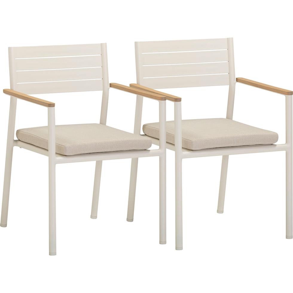edgartown white outdoor chair set   