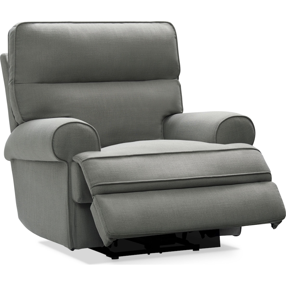 edgehill gray power recliner   